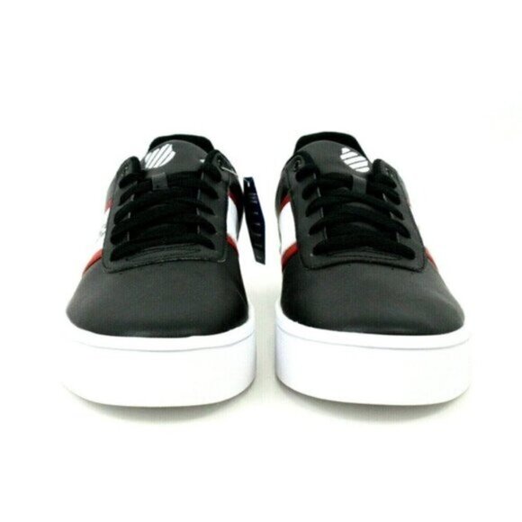 K Swiss Men Shoes Court Lite Ortholite Spellout  06147 036M Leather Black Sz 11 - Picture 2 of 15